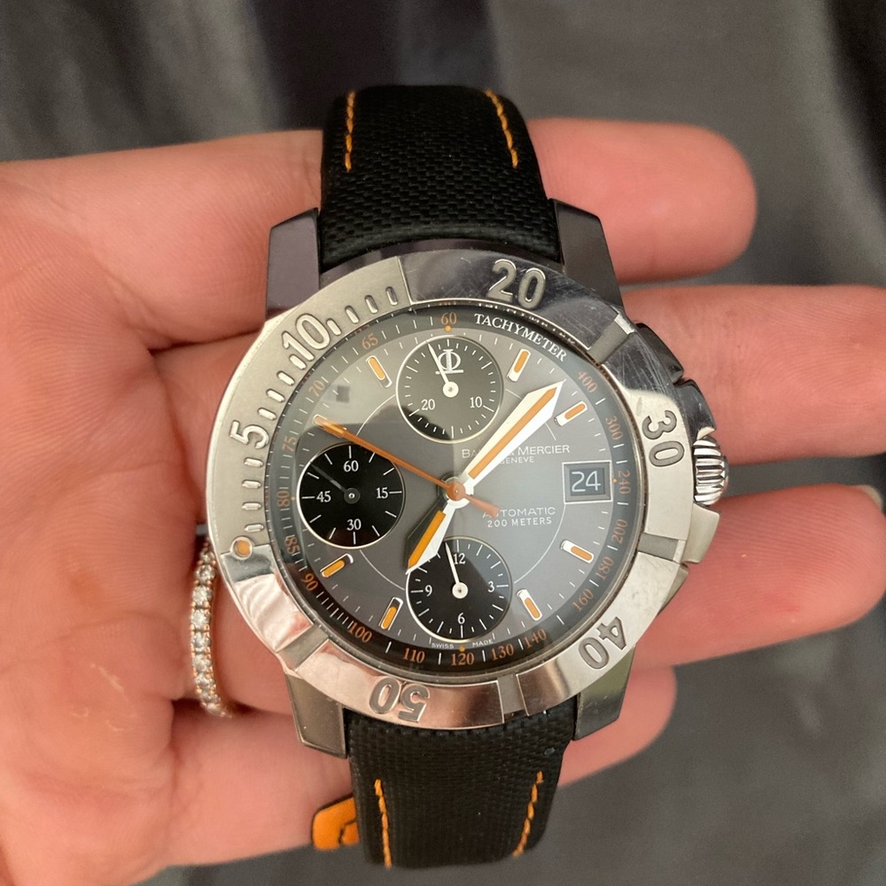 Men’s Baum & Mercier Leather Watch